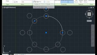 How to create and use polar arrays circular patterns AutoCAD Tutorials [upl. by Tremml496]