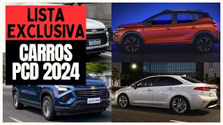 12 CARROS PCD DISPONÍVEIS COM TODAS AS ISENÇÕES EM 2024 QUAL É MELHOR [upl. by Akimihs]