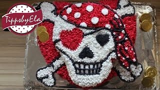 Piraten Torte Anleitung  How to make a pirate girl cake [upl. by Elizabet547]