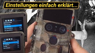 Wildkamera iZeeker IG600 Unboxing Einstellungen Menüführung WLAN Zugriff [upl. by Airlia]