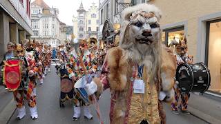 Luzerner Fasnacht 2025 Plakettenpräsentation LFK  Noggeler Chatzemusig Glatzesträhler [upl. by Ahsimrac616]