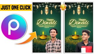 HAPPY DIWALI 🪔 BANNER PHOTO EDITING IN PICSART APP TELUGU 2024 DIWALI BANNER PHOTO EDITING [upl. by Ardnua]