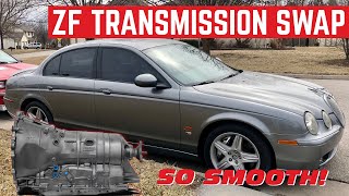 Installing A New TRANSMISSION In My 3000 Jaguar SType R IT SHIFTS [upl. by Hershel]