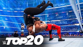 WrestleMania feats of strength WWE Top 10 special edition March 24 2024 [upl. by Ahsiatal]