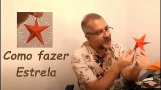 Como fazer dobraduras estrela de cinco pontas origami dobradura [upl. by Idham]