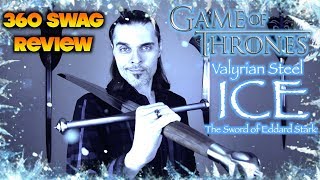 360 Swag Review Game of Thrones ICE replica sword by Valyrian Steel [upl. by Imoyaba394]