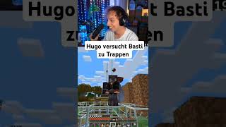 Hugo versucht Basti zu Trappen minecraftmemes minecraftshorts minecraft [upl. by Dahij]