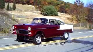 55 chevy gasser burnout [upl. by Inafets]