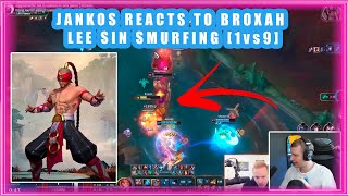 Jankos Reacts to Broxah Lee Sin SMURFING 1vs9 [upl. by Hsinam2]