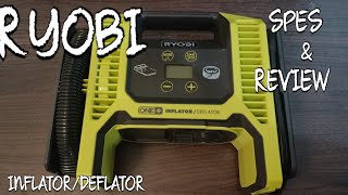 Ryobi 18v InflatorDEFLATOR Specs and Review [upl. by Aseel]