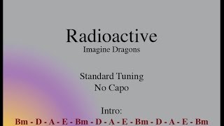 Radioactive  Easy Guitar Chords and Lyrics [upl. by Waring]