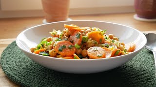 Orientalischer Möhrensalat mit Kichererbsen Rezept  Carrot Salad with Chickpeas  ENG SUBS [upl. by Nala]