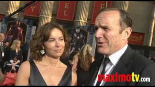 Jennifer Grey amp Clark Gregg at IRON MAN 2quot Premiere in Los Angeles April 26 2010 [upl. by Jerrilee357]