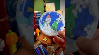 Let’s Make a Snow Globe artshorts christmascraft christmasdrawing snowglobe christmasshorts [upl. by Jamison]