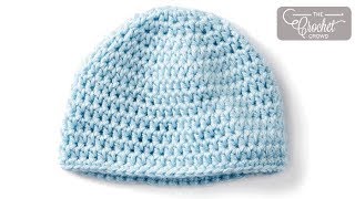 How to Crochet Easy Newborn Baby Hat [upl. by Epolenep]