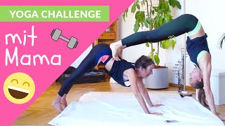 YOGA CHALLENGE mit meiner Mama 😂  AnikaTeller [upl. by Nirot725]