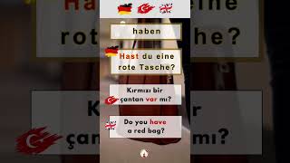 Almanca Kelime Oyunu haben almanca deutschlernen learngerman shortvideo germanlanguage [upl. by Okorih]