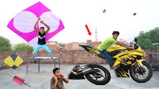 Kite Vs Nasir Havey Bike Tire Chori  Kite Lover Nasir [upl. by Roskes]