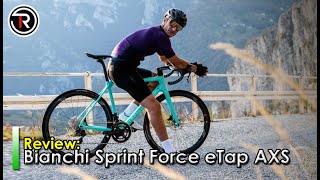 Bianchi Sprint Force eTap AXS Review [upl. by Wivinia591]