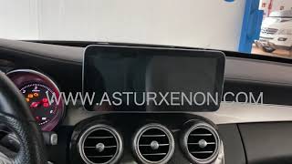 AXJ1206 Equipo multimedia Android 100 con pantalla de 1025” para Mercedes Clase C W205 y GLC X253 [upl. by Ahseiat]