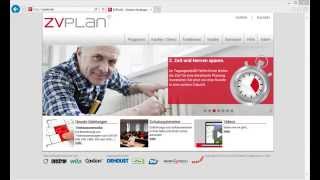 ZVPlan 01  Die Website zum Programm ZVPlan [upl. by Enymzaj]