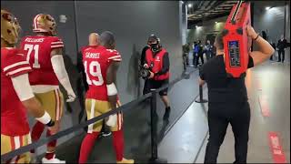 49ers team tunnel walkout is turnt up led by Deebo Samuel and Trent Williams [upl. by Davide]