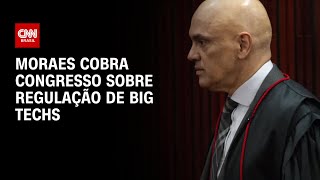 Moraes cobra Congresso sobre regulação de Big Techs  BRASIL MEIODIA [upl. by Auhs]