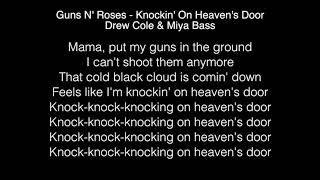 Drew Cole amp Miya Bass  Knockin On Heavens Door Lyrics Guns N Roses The Voice [upl. by Eta]