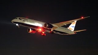 Heathrow Airport runway 27L night plane spotting [upl. by Ahsote169]