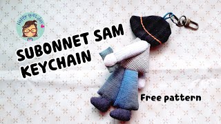 How to make Keychain Sunbonnet DIY handsew tutorial free pattern [upl. by Anairad]