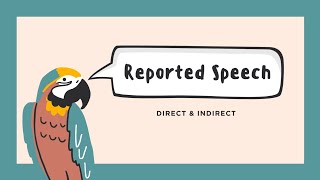 DIRECT INDIRECT SPEECH  NARATION  REPORTED SPEECH [upl. by Khano]