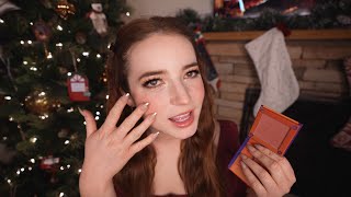 ASMR Doing Your Holiday Party Makeup fast amp aggressiveish [upl. by Eirrab99]