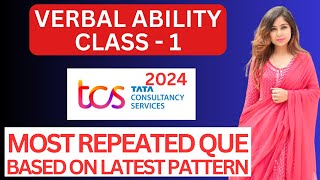 🔥TCS Verbal Ability Live Class1  TCS Latest pattern Verbal Ability Questions 🔥 [upl. by Eelrehpotsirhc397]