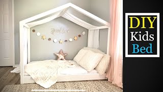 DIY Toddler bed  Montessori bed Easy to build  transitional period before a larger bed [upl. by Nevag]