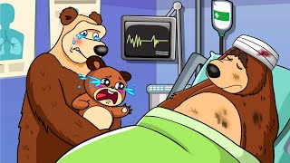 Daddy Bear I Did it  Please Dont Leave Me DAD Bear  Bears Life Story  Bear Funny Animation [upl. by Lrub3]