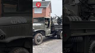 Meat Grinder 💥 on GMC Truck 🚛 M45 Quadmount ww2 armytruck military vehicles wwii truck army [upl. by Acinoryt533]