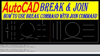 Break command Break amp join commandautocadautocadinhindi [upl. by Amii]