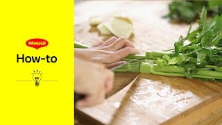 HowTo Sellerie schälen  MAGGI Kochstudio [upl. by Ronel]