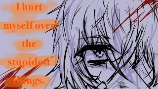 “I hurt myself over the stupidest things”  BSD Dazai animatic angst  song by akezu7 [upl. by Dnarb]