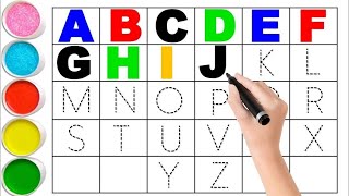 Collection of uppercase amp lowercase alphabet dotted lines ABCD alphabet writing alphabet song A Z [upl. by Deckert]