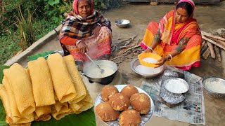 Grandma special PATISHAPTA PITHA recipe  পাটিসাপটা পিঠা রেসিপি [upl. by Nolita487]