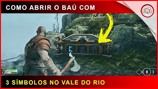 God of war Como abrir o baú com 3 símbolos no Vale do Rio  Super dica [upl. by Gahl]