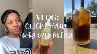 VLOG CLICKS TOILETRY HAUL AND WIG UNBOXING [upl. by Rabush78]