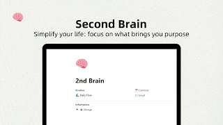 Creating a Minimalist Second Brain in Notion [upl. by Meekahs]