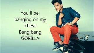 Bruno Mars  Gorilla Lyric Video [upl. by Anehsak1]