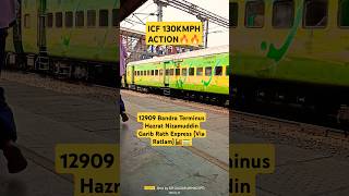 ICF 130kmph Action At FDN🔥🔥12909 BDTSNZM Garib Rath Express 🚂🚃indianrailways shorts ytshorts [upl. by Ylecic]