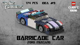 Lego Classic 10696 Barricade Car Ford Mustang Transformers Tutorial IDEA№9 [upl. by Arundel]