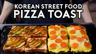 Korean Pizza Toast  Anything With Alvin [upl. by Diella]