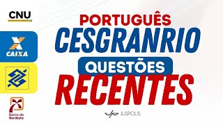 1h30 de RESOLUÇÃO de QUESTÕES RECENTES2024 de PORTUGUÊS da banca CESGRANRIO  CAIXA BNB CNU BB [upl. by Hersh]