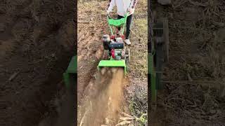 Huijia micro tillage Diesel fourwheel drive rotary tillage ditching cuttingbody machineviralvideo [upl. by Philbrook]